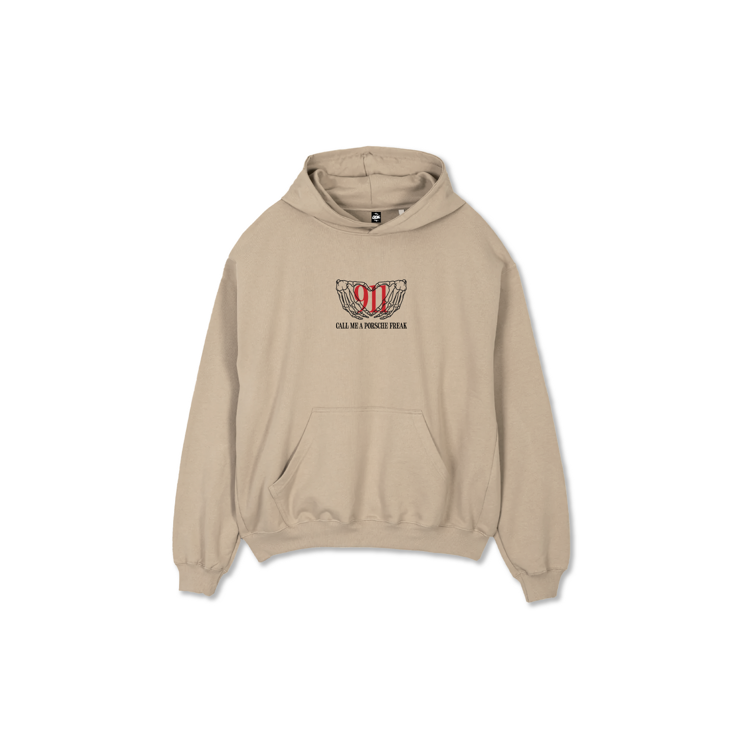 Hoodie "Call me Porsche" Beige