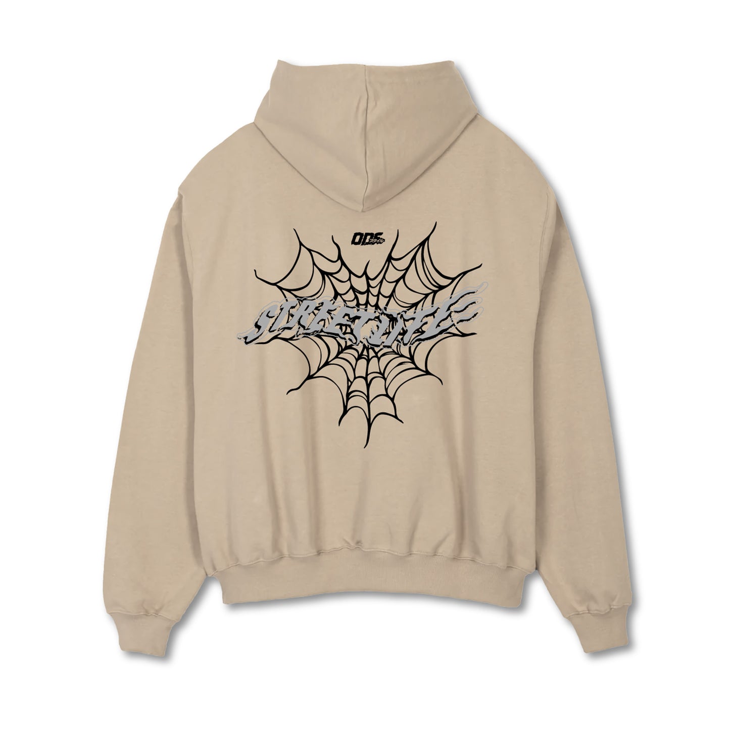 Hoodie "StreetLife Web" Beige