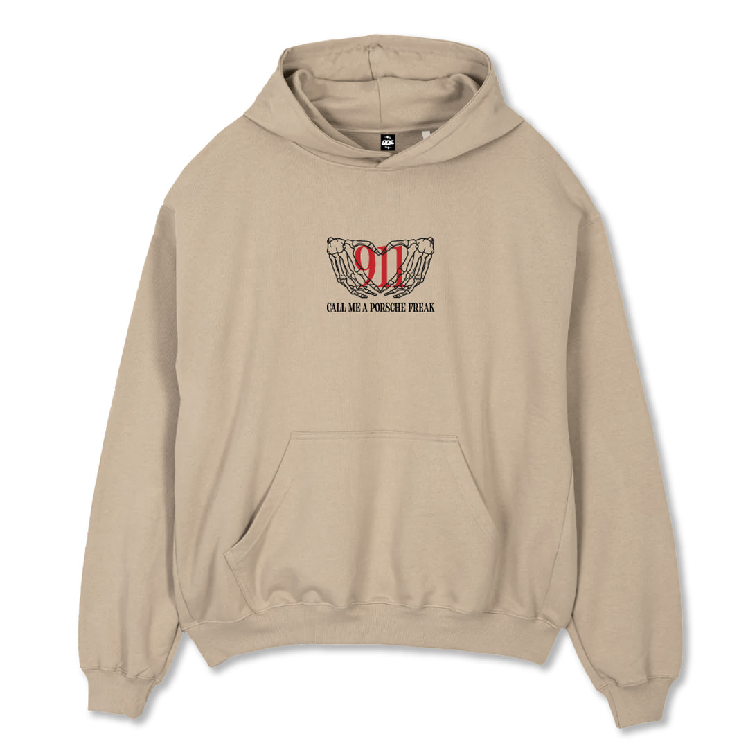 Hoodie "Call me Porsche" Beige