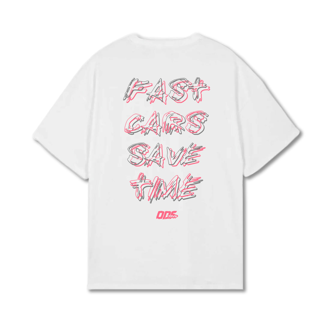 T-shirt "Fast Cars" White