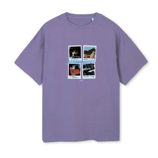 T-shirt "Street Life Memories Cats" (Purple)