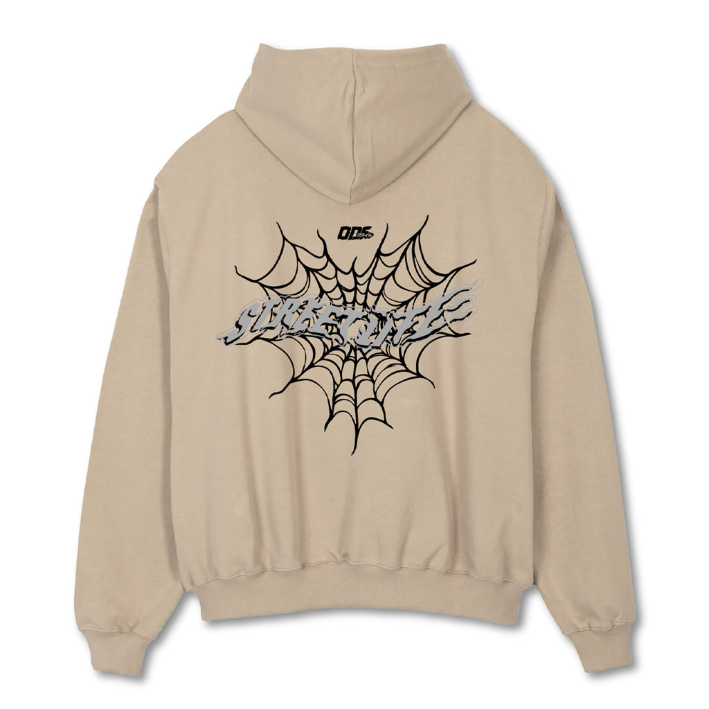 Hoodie "StreetLife Web" Beige