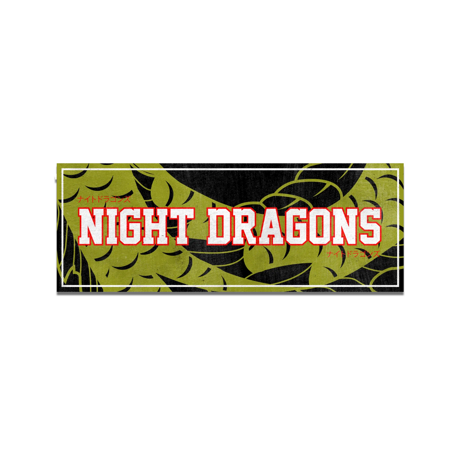 Prostokątna naklejka "Night Dragons"