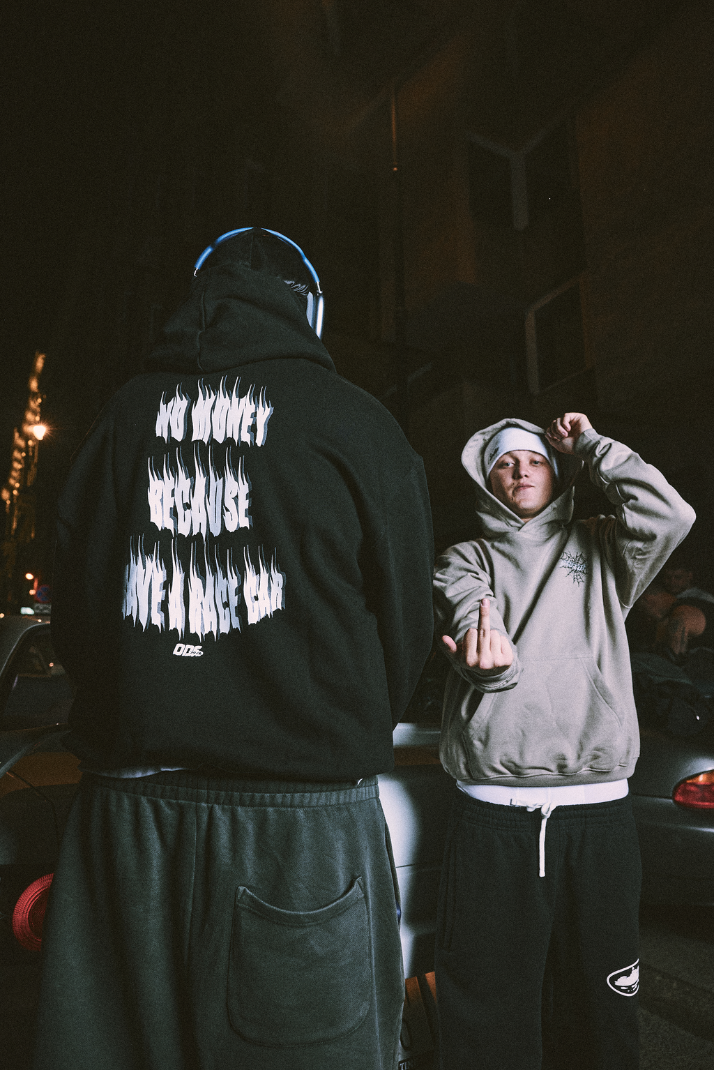 Hoodie "StreetLife Web" Beige