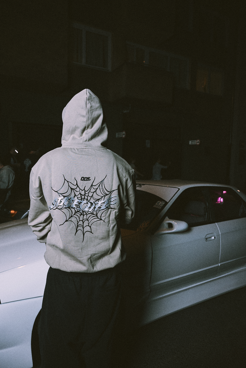 Hoodie "StreetLife Web" Beige