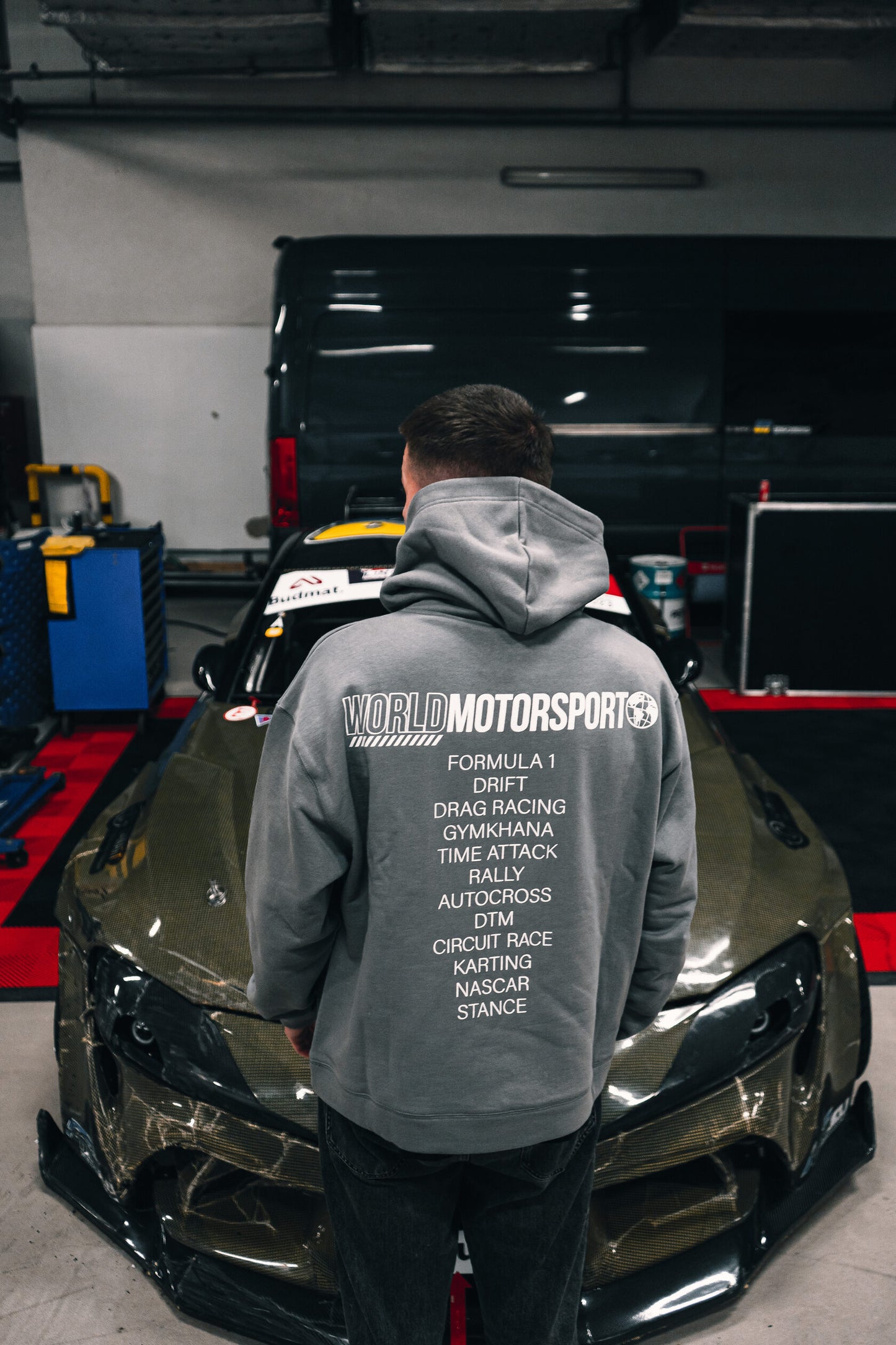 Hoodie "World Motorsport" Gray