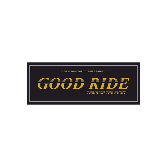 Rectangular sticker "Good Ride"