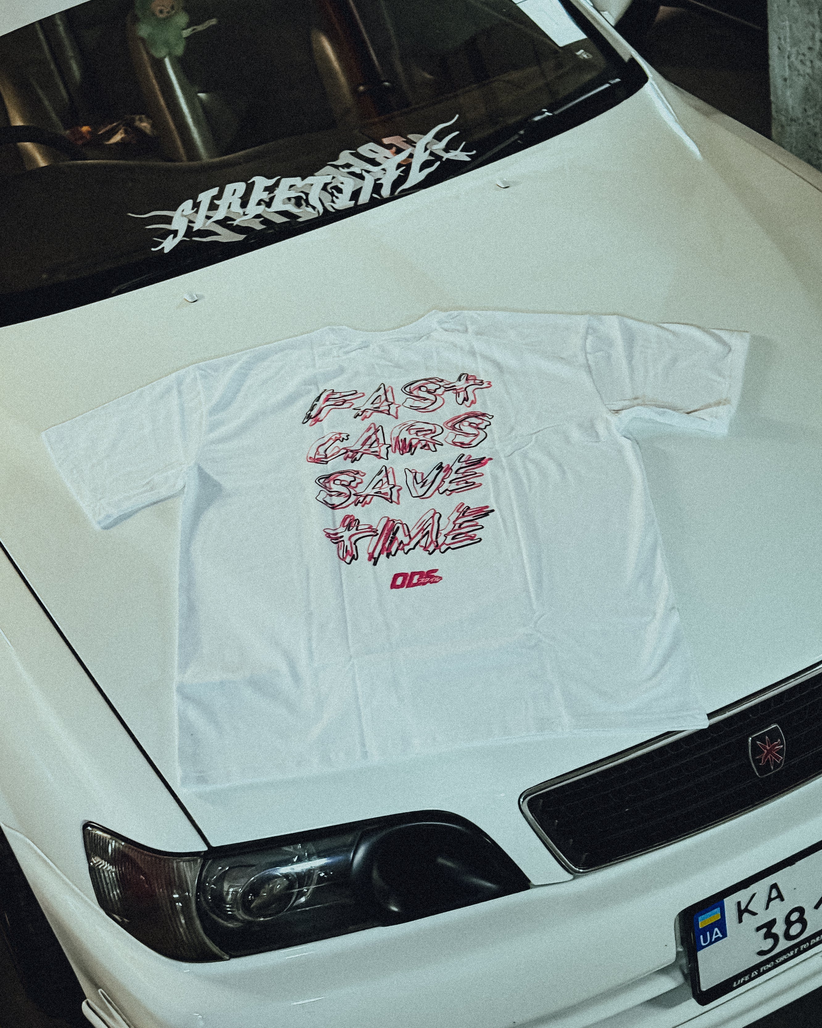 T-shirt "Fast Cars" White