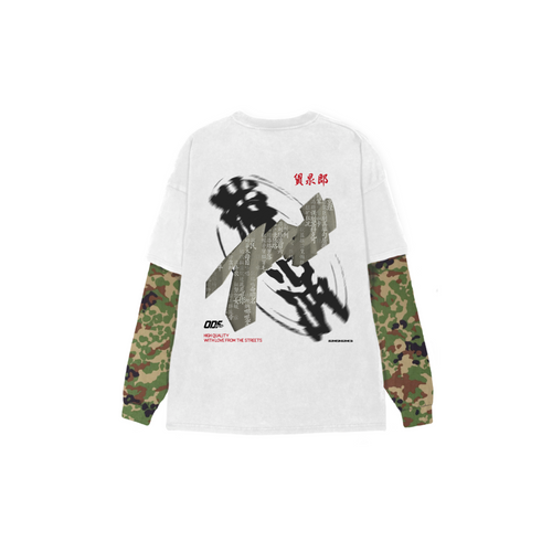 Sumi Camo White Long Sleeve